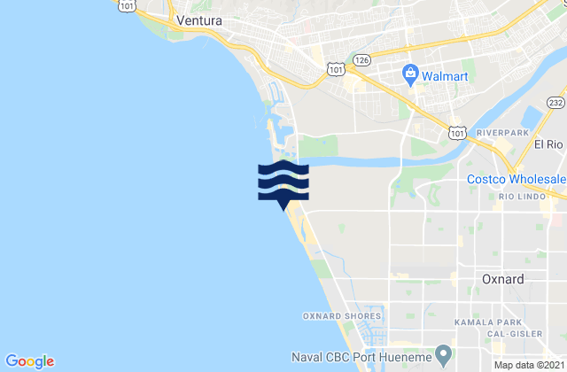 Karte der Gezeiten McGrath State Beach, United States