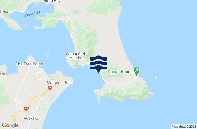 Karte der Gezeiten McKenzie Bay, New Zealand