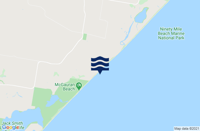 Karte der Gezeiten Mcgauran Beach, Australia