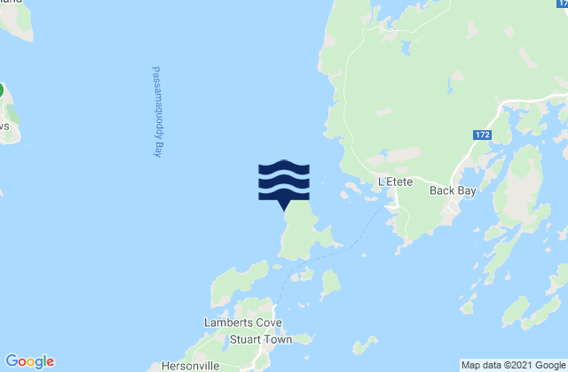 Karte der Gezeiten Mcmaster Island, Canada