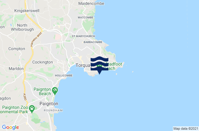 Karte der Gezeiten Meadfoot Beach, United Kingdom