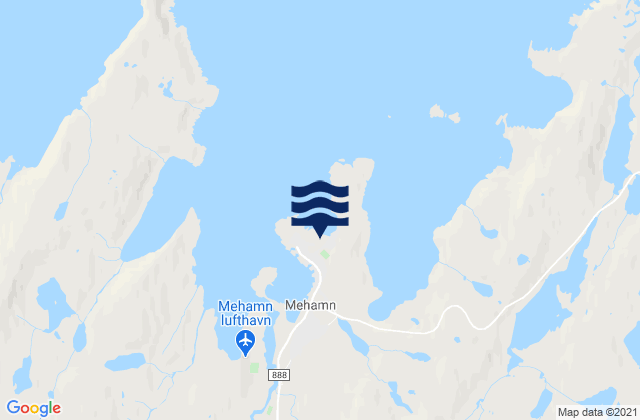 Karte der Gezeiten Mehamn, Norway