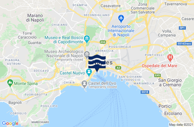 Karte der Gezeiten Melito di Napoli, Italy