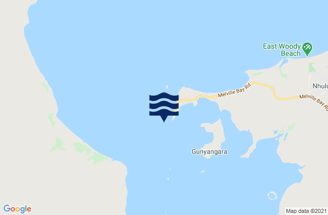 Karte der Gezeiten Melville Bay (Gove Harbour), Australia