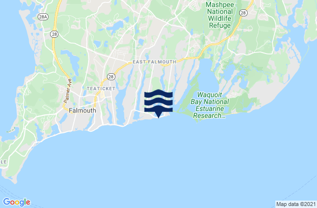 Karte der Gezeiten Menauhant Beach, United States