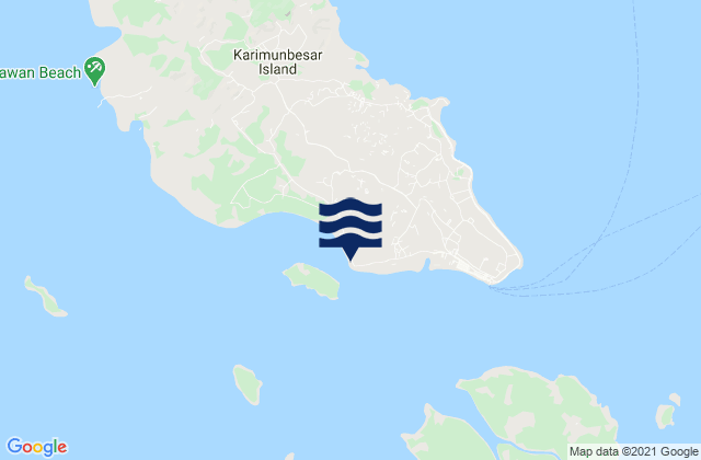 Karte der Gezeiten Meral, Indonesia