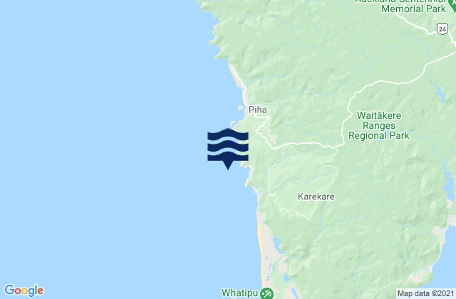 Karte der Gezeiten Mercer Bay, New Zealand