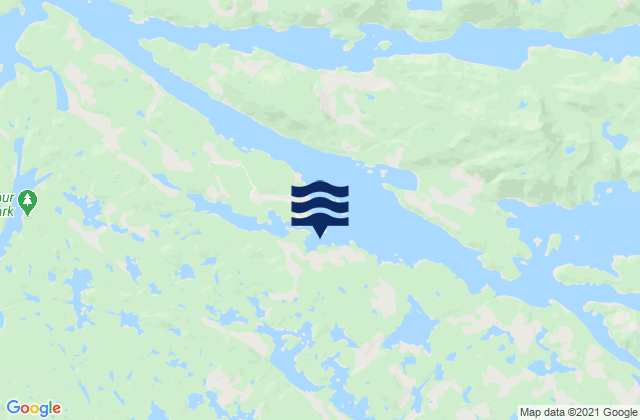 Karte der Gezeiten Mereworth Sound, Canada