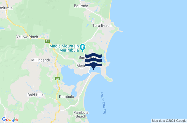 Karte der Gezeiten Merimbula Bar, Australia