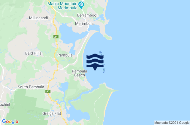 Karte der Gezeiten Merimbula Bay, Australia