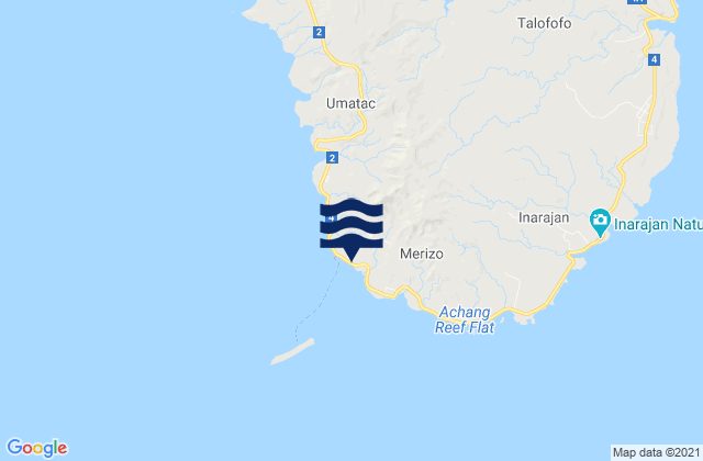 Karte der Gezeiten Merizo Municipality, Guam
