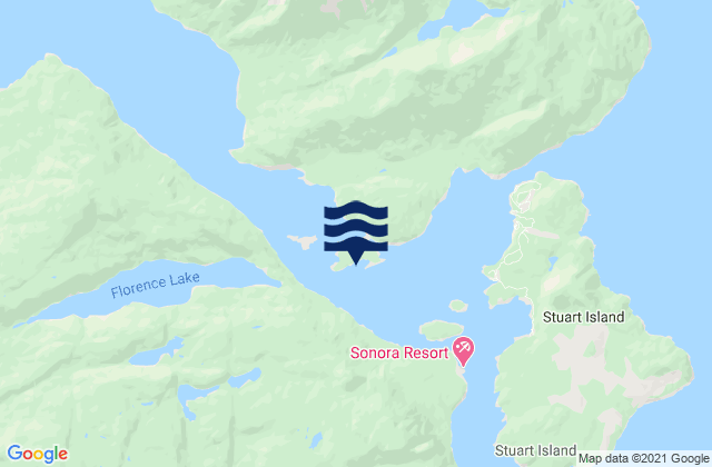 Karte der Gezeiten Mermaid Bay, Canada