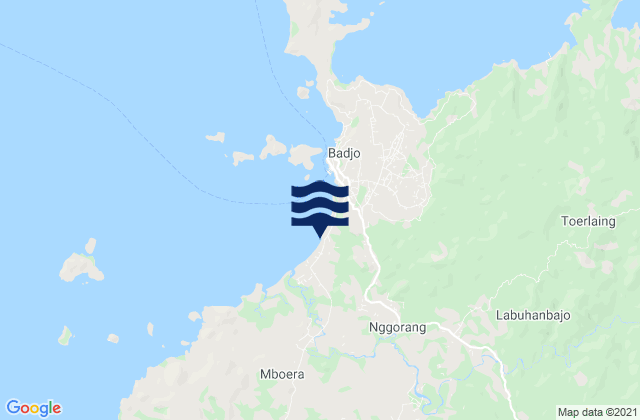 Karte der Gezeiten Merombok, Indonesia