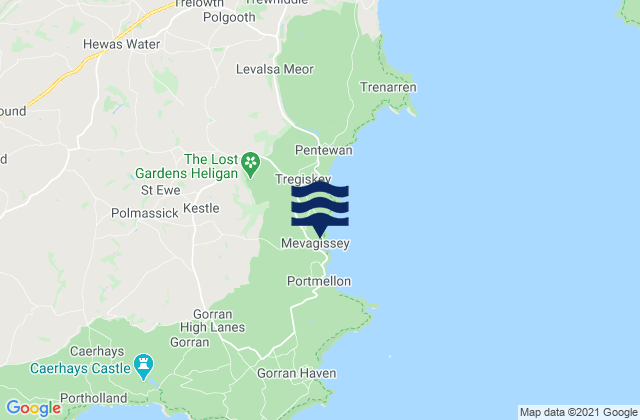 Karte der Gezeiten Mevagissey Habour Beach, United Kingdom