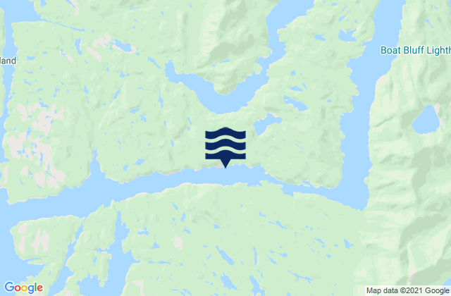 Karte der Gezeiten Meyers Narrows Meyers Passage, Canada