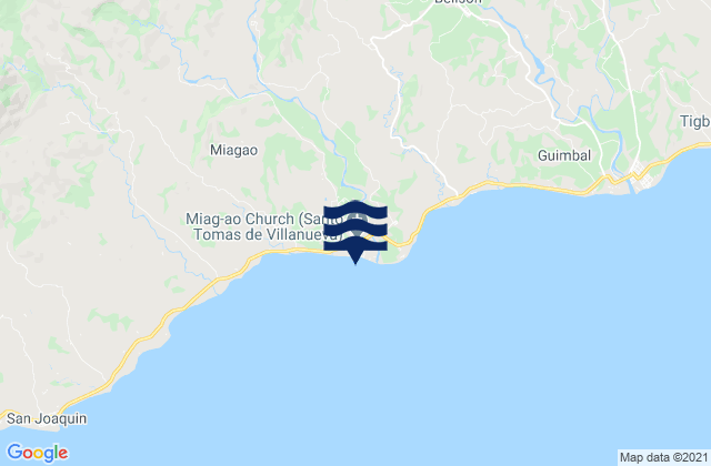 Karte der Gezeiten Miagao, Philippines