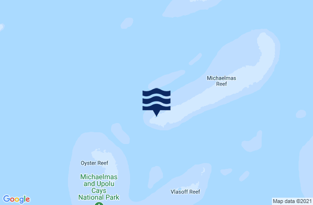 Karte der Gezeiten Michaelmas Cay, Australia
