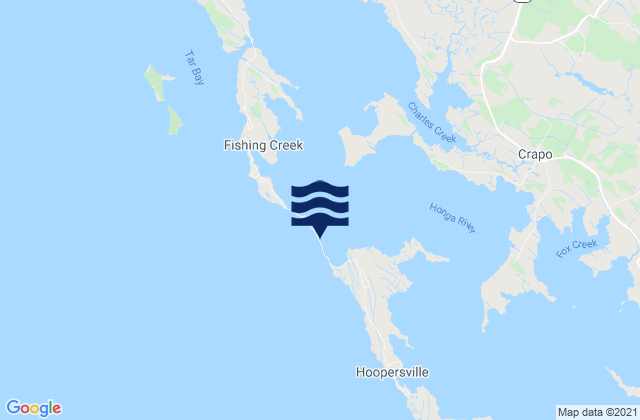 Karte der Gezeiten Middle Hooper Island, United States