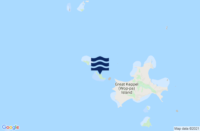 Karte der Gezeiten Middle Island, Australia