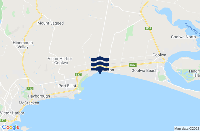 Karte der Gezeiten Middleton Beach, Australia