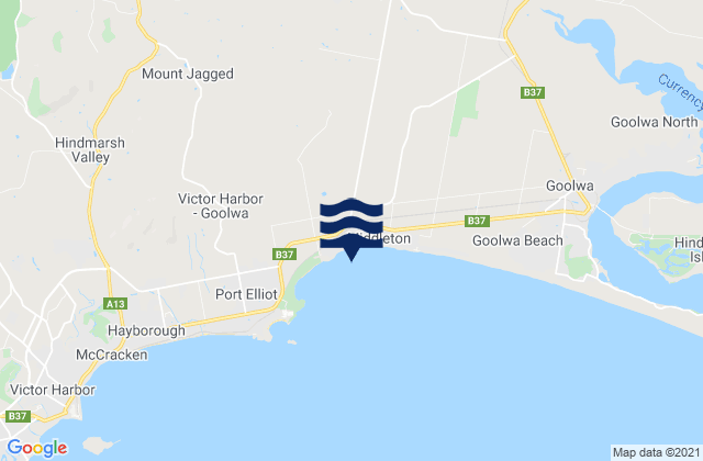 Karte der Gezeiten Middleton Point, Australia