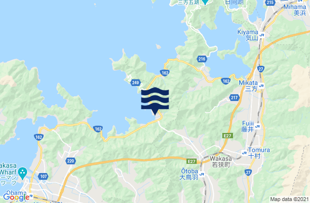 Karte der Gezeiten Mikatakaminaka-gun, Japan