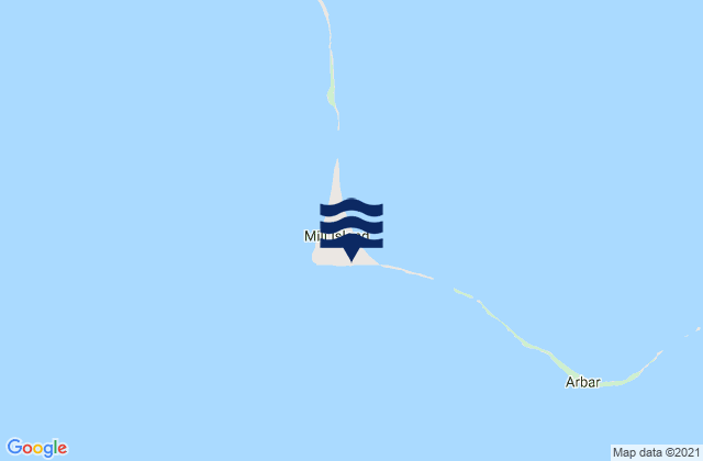 Karte der Gezeiten Mili, Marshall Islands