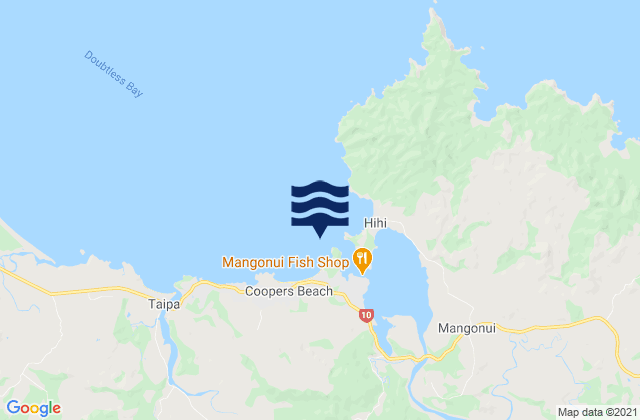 Karte der Gezeiten Mill Bay, New Zealand