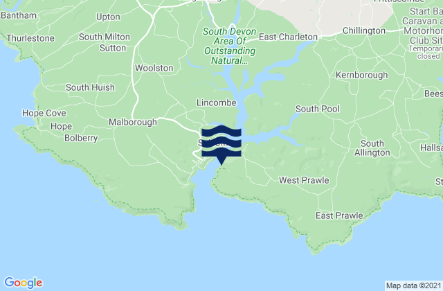 Karte der Gezeiten Mill Bay Beach, United Kingdom