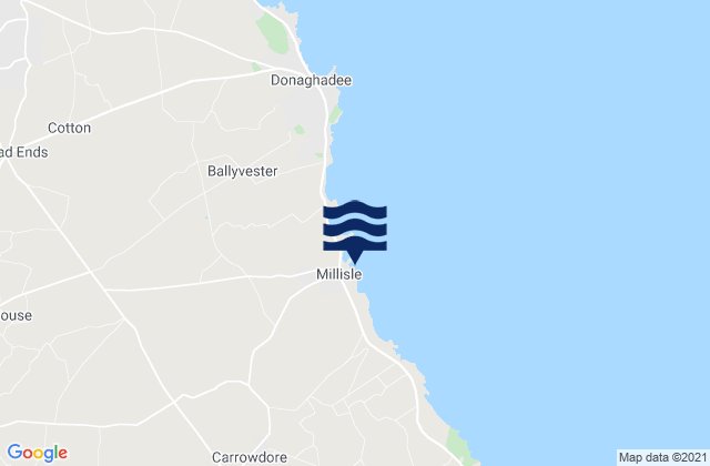 Karte der Gezeiten Millisle Lagoon Beach, United Kingdom