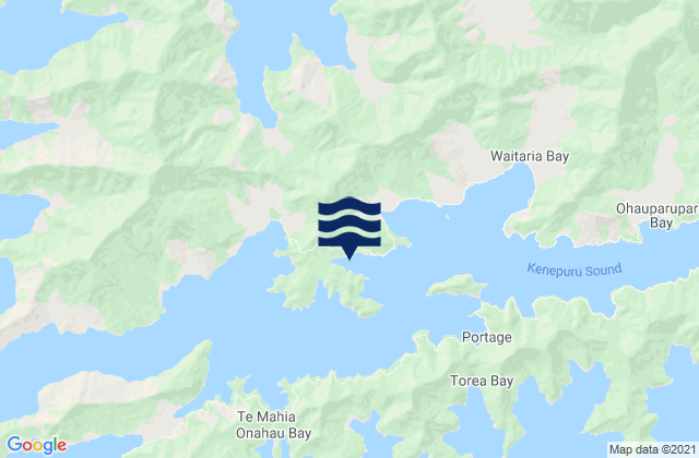 Karte der Gezeiten Mills Bay, New Zealand