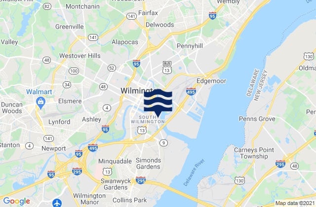 Karte der Gezeiten Millside (Wilmington), United States