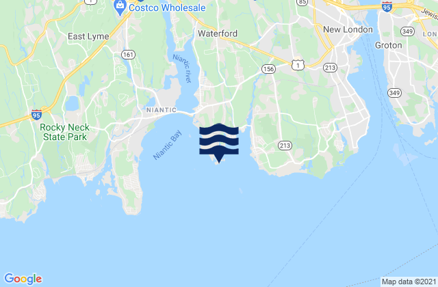 Karte der Gezeiten Millstone Point, United States