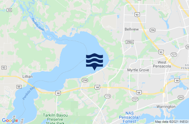 Karte der Gezeiten Millview Perdido Bay, United States