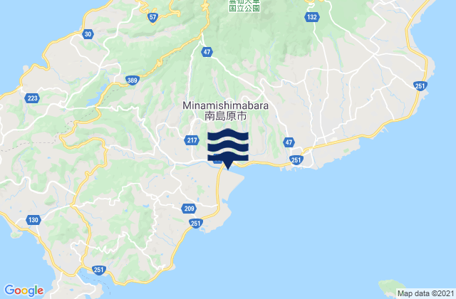 Karte der Gezeiten Minamishimabara-shi, Japan