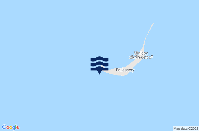 Karte der Gezeiten Minicoy Island, India