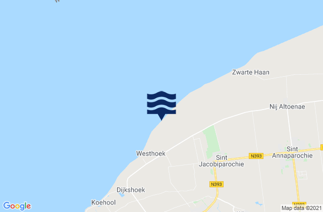 Karte der Gezeiten Minnertsga, Netherlands