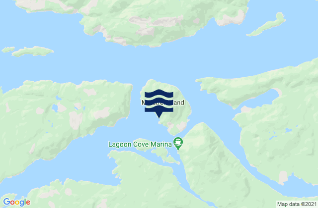 Karte der Gezeiten Minstrel Island, Canada