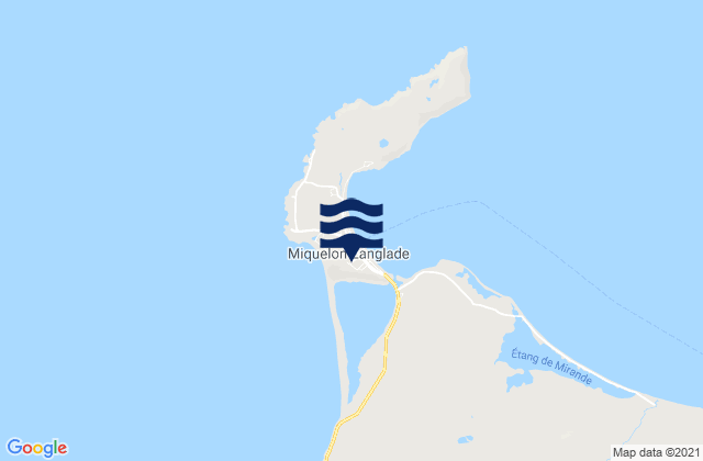 Karte der Gezeiten Miquelon, Saint Pierre and Miquelon