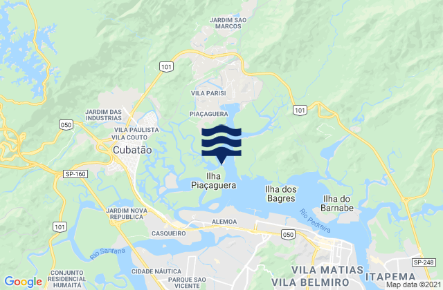 Karte der Gezeiten Mirante da Sirena, Brazil