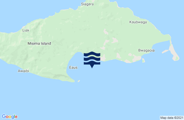 Karte der Gezeiten Misima, Papua New Guinea