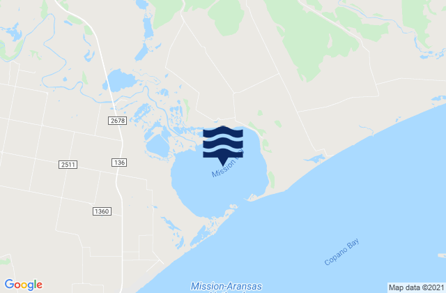Karte der Gezeiten Mission Bay, United States