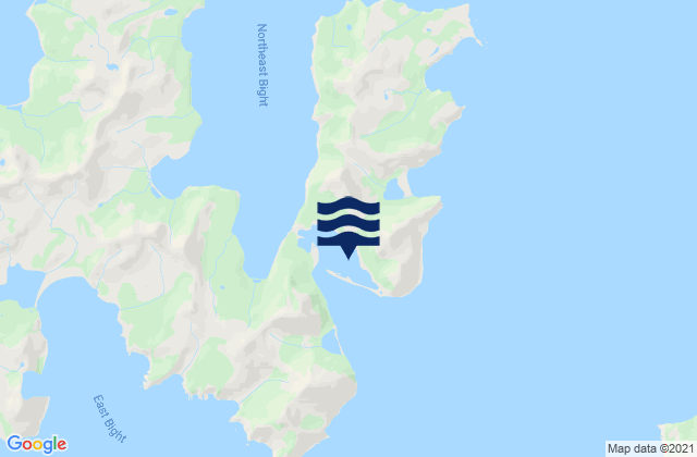 Karte der Gezeiten Mist Harbor (Nagai Island), United States