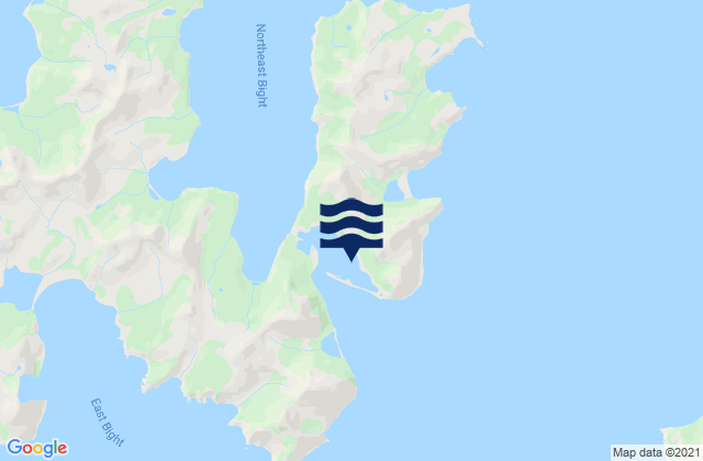 Karte der Gezeiten Mist Harbor Nagai Island, United States
