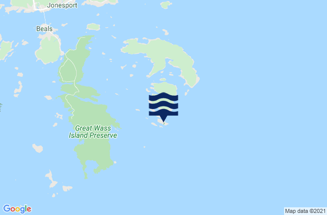Karte der Gezeiten Mistake Island, United States