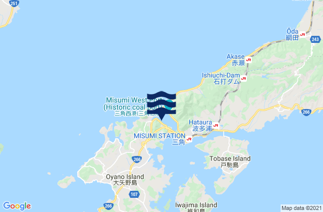 Karte der Gezeiten Misumi Ko Misumi No Seto, Japan