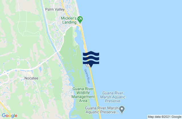 Karte der Gezeiten Mitchell's Cove, United States