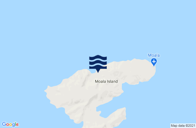 Karte der Gezeiten Moala Island, Fiji