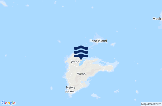 Karte der Gezeiten Moen Island Truk Islands, Micronesia