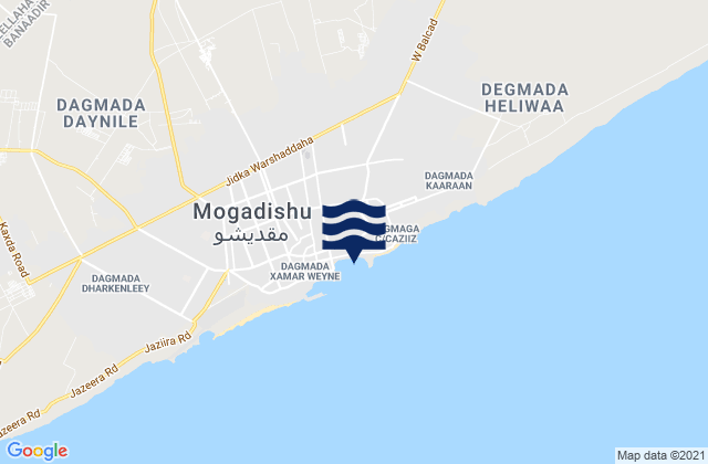 Karte der Gezeiten Mogadishu, Somalia